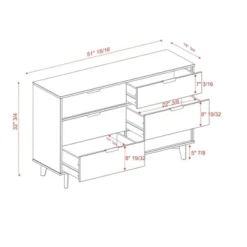 Mid-Century Modern Groove Wood 6 Drawer Dresser - Saracina Home 26 Mid-Century Modern Groove Wood 6 Drawer Dresser - Saracina Home -Saracina Home GUEST 00517b78 51c3 4bd6 b25d 1b4df6d40b7d