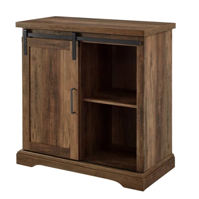 Tertia Grooved Sliding Barn Door Transitional Accent Cabinet - Saracina Home 8 Tertia Grooved Sliding Barn Door Transitional Accent Cabinet - Saracina Home - Image 8