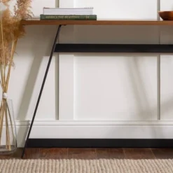 Urban Industrial Entry Table With Wood And Metal Dark Walnut - Saracina Home 16 Urban Industrial Entry Table With Wood And Metal Dark Walnut - Saracina Home -Saracina Home GUEST 0231cc7e cb8f 4706 9fd1 297846bfe563