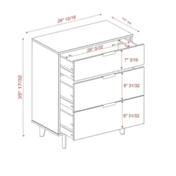 Mid-Century Modern Wood 3 Drawer Dresser - Saracina Home 18 Mid-Century Modern Wood 3 Drawer Dresser - Saracina Home -Saracina Home GUEST 03e71391 f4a0 4958 bf65 fd389a4c2c88