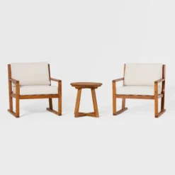 Saracina Home 3pc Modern Slat-Back Acacia Outdoor Conversation Set With Cushions 10 Saracina Home 3pc Modern Slat-Back Acacia Outdoor Conversation Set With Cushions -Saracina Home GUEST 051bd24b e509 42d0 a30a 0bac2d263977