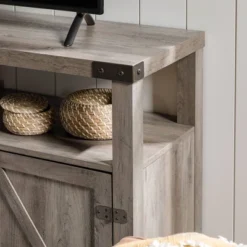 2 Door Farmhouse Highboy TV Stand For TVs Up To 65" Gray Wash - Saracina Home 25 2 Door Farmhouse Highboy TV Stand For TVs Up To 65" Gray Wash - Saracina Home -Saracina Home GUEST 06469eca 2eb6 4660 87fa 2c2d533f27d1