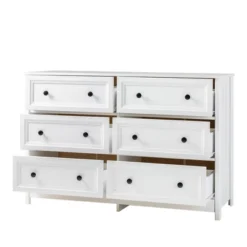 Classic 6 Drawer Groove Dresser White - Saracina Home 18 Classic 6 Drawer Groove Dresser White - Saracina Home -Saracina Home GUEST 0671f985 5091 4b72 b5a1 5fe8b5dea36d