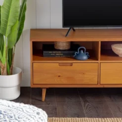 Cara 3 Drawer Mid-Century Modern 3 Drawer TV Stand For TVs Up To 80" - Saracina Home 22 Cara 3 Drawer Mid-Century Modern 3 Drawer TV Stand For TVs Up To 80" - Saracina Home -Saracina Home GUEST 0824ed10 634d 442e 93d1 6435deb8cb30