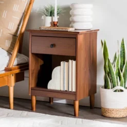 Stiva Classic Mid-Century Modern 1 Drawer Nightstand - Saracina Home 29 Stiva Classic Mid-Century Modern 1 Drawer Nightstand - Saracina Home -Saracina Home GUEST 0a4baa60 f488 4a19 804a 1223b4432508