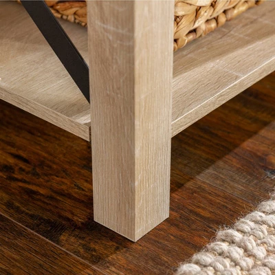 Sophie Rustic Industrial X Frame Entry Bench With 3 Cubbies - Saracina Home 7 Sophie Rustic Industrial X Frame Entry Bench With 3 Cubbies - Saracina Home - Image 7