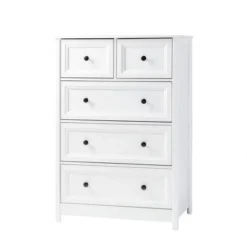 Farmhouse 5 Drawer Grooved Tall Storage Dresser White - Saracina Home 18 Farmhouse 5 Drawer Grooved Tall Storage Dresser White - Saracina Home -Saracina Home GUEST 0b48f0f1 cf3b 47d7 a233 d6b779cc8029