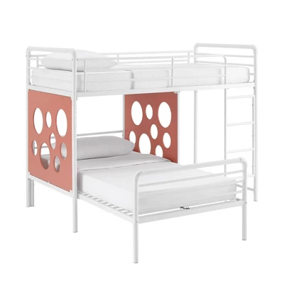 Twin Modern Cut-Out L-Shaped Metal Bunk Bed - Saracina Home 3 Twin Modern Cut-Out L-Shaped Metal Bunk Bed - Saracina Home - Image 3