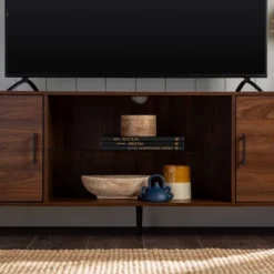 2 Door Mid-Century Modern Wood Storage TV Stand For TVs Up To 80" - Saracina Home 23 2 Door Mid-Century Modern Wood Storage TV Stand For TVs Up To 80" - Saracina Home -Saracina Home GUEST 0c083b88 b4b8 4267 89b0 b99f64195a36