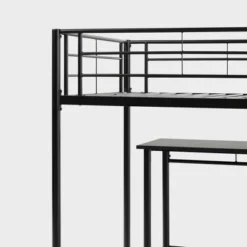 Twin Analise Metal Low Loft Bed With Desk And Storage Black - Saracina Home -Saracina Home GUEST 0c84b46d 2c9c 4f4a b05a 925408f4ae67