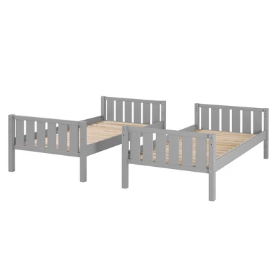 Twin Over Twin Wood Detachable Slat Bunk Bed - Saracina Home 5 Twin Over Twin Wood Detachable Slat Bunk Bed - Saracina Home - Image 5