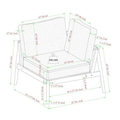 Saracina Home 6pc Modern Boho Outdoor Eucalyptus Spindle Sectional 8 Saracina Home 6pc Modern Boho Outdoor Eucalyptus Spindle Sectional - Image 8