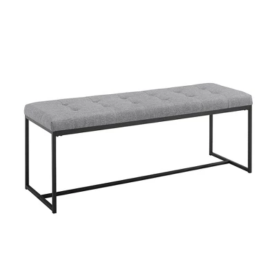 48" Upholstered Bench With Metal Base - Saracina Home 7 48" Upholstered Bench With Metal Base - Saracina Home - Image 7