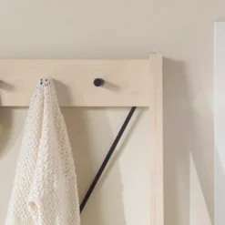 68" Solid Wood X Back Angled Hall Tree White Wash - Saracina Home 25 68" Solid Wood X Back Angled Hall Tree White Wash - Saracina Home -Saracina Home GUEST 0f0fd1e1 5cb3 4fd8 b264 12424ce3da85