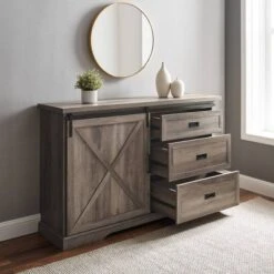 Orson Transitional Sliding X Barn Door Sideboard With 3 Drawers - Saracina Home 10 Orson Transitional Sliding X Barn Door Sideboard With 3 Drawers - Saracina Home -Saracina Home GUEST 107ecdb0 0244 4ca6 9c11 ab3f02058508