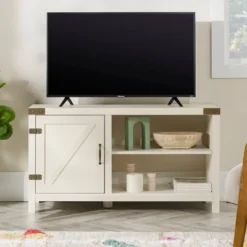 Clarabelle Rustic Industrial Barn Door TV Stand For TVs Up To 50" - Saracina Home 24 Clarabelle Rustic Industrial Barn Door TV Stand For TVs Up To 50" - Saracina Home -Saracina Home GUEST 12ba9c89 6ca9 4b3a a865 66e4af484235