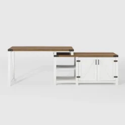 Farmhouse Rustic L Shaped Desk With Storage - Saracina Home -Saracina Home GUEST 186f8f41 00fb 46ba 88b0 d09ffc838848