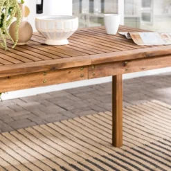 Acacia Wood Patio Simple Rectangle Dining Table - Saracina Home 27 Acacia Wood Patio Simple Rectangle Dining Table - Saracina Home -Saracina Home GUEST 199a59ee c091 42a1 aa43 34154acae05e