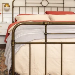 Raven Industrial Vintage Metal Pipe Bed - Saracina Home -Saracina Home GUEST 1c4db8ad d6a2 4fc8 ac84 c388c44db0b6