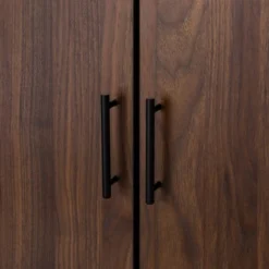 Contemporary Corner TV Stand For TVs Up To 55" Dark Walnut - Saracina Home -Saracina Home GUEST 1ec56df0 20fc 43f2 b8e3 d431f8a5dafa