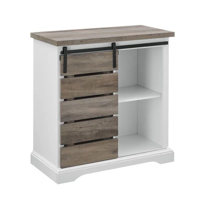 Tertia Modern Transitional Accent Cabinet With Sliding Plank Door - Saracina Home 8 Tertia Modern Transitional Accent Cabinet With Sliding Plank Door - Saracina Home - Image 8
