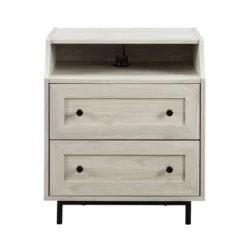 Transitional 2 Drawer Nightstand With USB Port - Saracina Home 8 Transitional 2 Drawer Nightstand With USB Port - Saracina Home -Saracina Home GUEST 25945b3e 4823 49b8 a68b 0b3b259e20b4