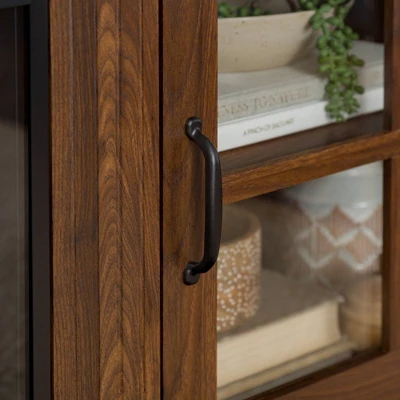 Tasi Transitional Farmhouse Glass Window Pane Door With Electric Fireplace TV Stand For TVs Up To 80" - Saracina Home 8 Tasi Transitional Farmhouse Glass Window Pane Door With Electric Fireplace TV Stand For TVs Up To 80" - Saracina Home - Image 8