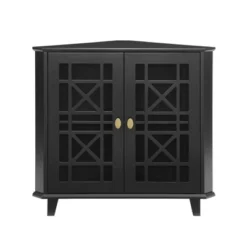 2 Door Corner Accent Cabinet With Fretwork Doors - Saracina Home 15 2 Door Corner Accent Cabinet With Fretwork Doors - Saracina Home -Saracina Home GUEST 28fe5556 fd13 4741 9522 8e0abe2af5bd