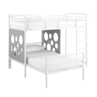 Twin Modern Cut-Out L-Shaped Metal Bunk Bed - Saracina Home 7 Twin Modern Cut-Out L-Shaped Metal Bunk Bed - Saracina Home - Image 7