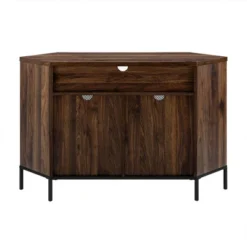 Corner TV Stand For TVs Up To 55" With Metal Mesh Doors - Saracina Home -Saracina Home GUEST 2a961035 d5a3 4d34 ab66 e128b780b33e