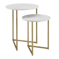 2pc Glam V Leg Nesting Side Tables - Saracina Home 17 2pc Glam V Leg Nesting Side Tables - Saracina Home -Saracina Home GUEST 2c0b8908 ba78 43e9 b7db 4d8d98faddaa