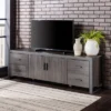Modern Urban Industrial TV Stand For TVs Up To 80" Charcoal - Saracina Home