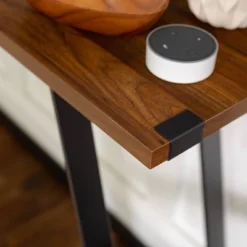 Urban Industrial Entry Table With Wood And Metal Dark Walnut - Saracina Home 12 Urban Industrial Entry Table With Wood And Metal Dark Walnut - Saracina Home -Saracina Home GUEST 2e63080c e5d1 4bce 8075 f39e61d9c43b