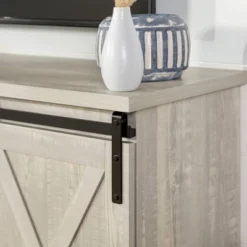 Modern Transitional Sliding Barndoor TV Stand For TVs Up To 65"- Saracina Home -Saracina Home GUEST 2ed1e221 3435 4c95 a81e 6f1a77314c8f