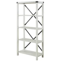 64" Sophie Industrial X Frame Bookshelf - Saracina Home 32 64" Sophie Industrial X Frame Bookshelf - Saracina Home -Saracina Home GUEST 2f56b478 a8a3 456b a4e0 cd33eebdf635