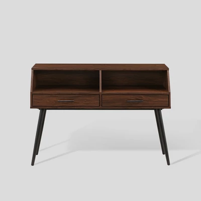 Modern 2 Drawer Angled Console Table - Saracina Home 7 Modern 2 Drawer Angled Console Table - Saracina Home - Image 7