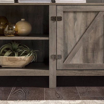 2 Door Farmhouse Highboy TV Stand For TVs Up To 65" Gray Wash - Saracina Home 8 2 Door Farmhouse Highboy TV Stand For TVs Up To 65" Gray Wash - Saracina Home - Image 8