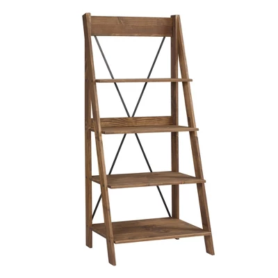 68.25" Boho 4 Tier Solid Wood Ladder Bookshelf Plant Stand - Saracina Home 12 68.25" Boho 4 Tier Solid Wood Ladder Bookshelf Plant Stand - Saracina Home - Image 12