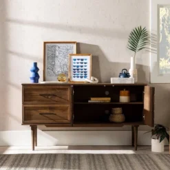58" Modern Boho Solid Pine Wood Closed Storage Sideboard Brown - Saracina Home 36 58" Modern Boho Solid Pine Wood Closed Storage Sideboard Brown - Saracina Home -Saracina Home GUEST 32c51967 13ed 41af 8c11 439b8c111d14