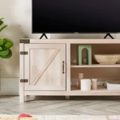 Clarabelle Rustic Industrial Barn Door TV Stand For TVs Up To 50" - Saracina Home 21 Clarabelle Rustic Industrial Barn Door TV Stand For TVs Up To 50" - Saracina Home -Saracina Home GUEST 39741748 64bb 4015 8ecc 8244eb07f16a