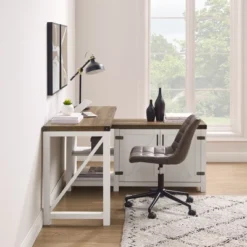 Farmhouse Rustic L Shaped Desk With Storage - Saracina Home -Saracina Home GUEST 3998858b 4a5e 4eda a0e8 c9ecb3ac0b1d