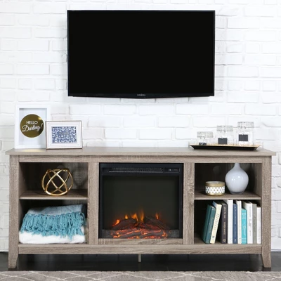 Ackerman Modern Transitional Fireplace TV Stand For TVs Up To 65" - Saracina Home 1 Ackerman Modern Transitional Fireplace TV Stand For TVs Up To 65" - Saracina Home