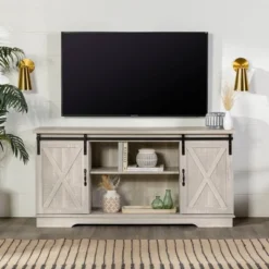 Modern Transitional Sliding Barndoor TV Stand For TVs Up To 65"- Saracina Home -Saracina Home GUEST 3a33cfae 753c 49d5 b93b f8ed8ea1c772