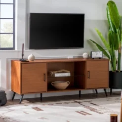 2 Door Mid-Century Modern Wood Storage TV Stand For TVs Up To 65" - Saracina Home 22 2 Door Mid-Century Modern Wood Storage TV Stand For TVs Up To 65" - Saracina Home -Saracina Home GUEST 3bbb6a39 9749 4089 be2e f454c4ed782a