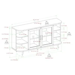 Mid-Century Modern Glass Double Door Curved Sideboard - Saracina Home 13 Mid-Century Modern Glass Double Door Curved Sideboard - Saracina Home -Saracina Home GUEST 3bc9d676 3c02 4615 ba58 619cf80bbb8d