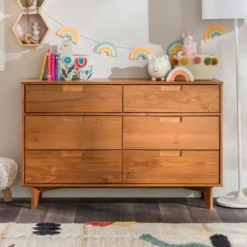 Mid-Century Modern Groove Wood 6 Drawer Dresser - Saracina Home 35 Mid-Century Modern Groove Wood 6 Drawer Dresser - Saracina Home -Saracina Home GUEST 3d447677 be9f 4732 b071 4ec0db1c971f