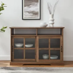 Leopold Window Pane Sliding Door Sideboard - Saracina Home