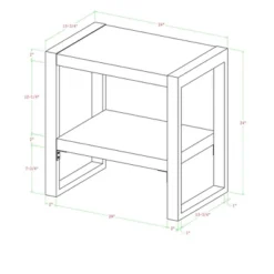 24" Loop Leg Urban Industrial Side Table Charcoal - Saracina Home -Saracina Home GUEST 3f8f1d17 e90f 402e 8511 481375e2a0cc