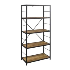 63" 4 Shelf Industrial Transitional Tall Bookshelf - Saracina Home -Saracina Home GUEST 43f6ae14 00e5 4498 b215 cdae8a95d4c2
