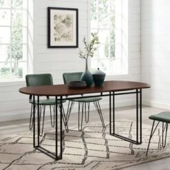 71" Phyllis Modern Drop Leaf Dining Table Walnut - Saracina Home 10 71" Phyllis Modern Drop Leaf Dining Table Walnut - Saracina Home -Saracina Home GUEST 45f0b8e9 d1c4 4c13 8c1b b1c57c6922e3